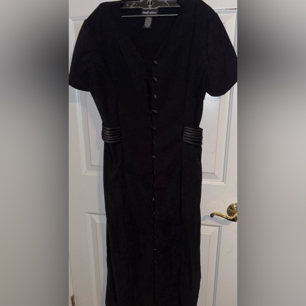 Vintage Chad’s Place Black Buttoned Maxi Dress